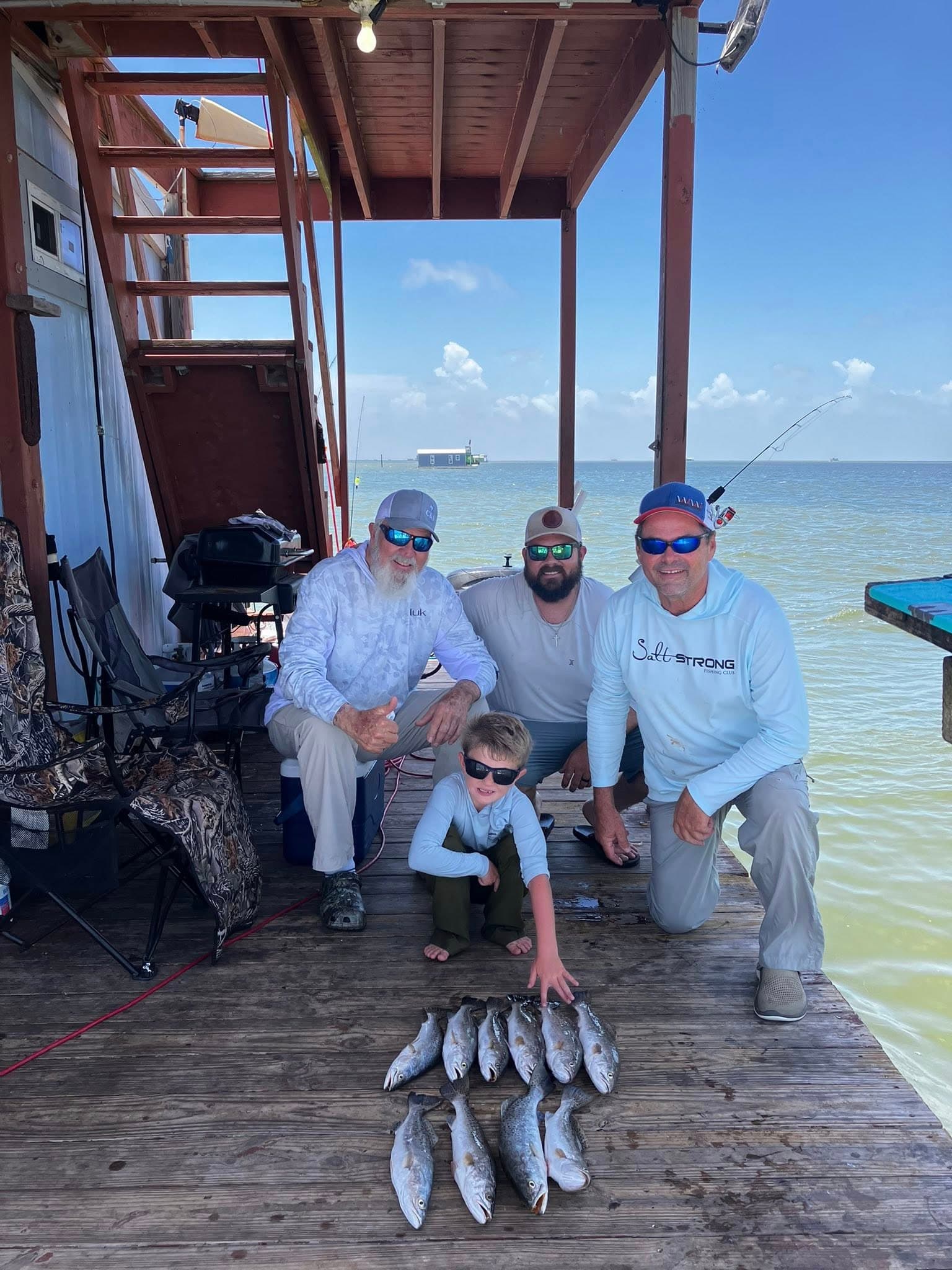 Baffin Cabins customer with fish